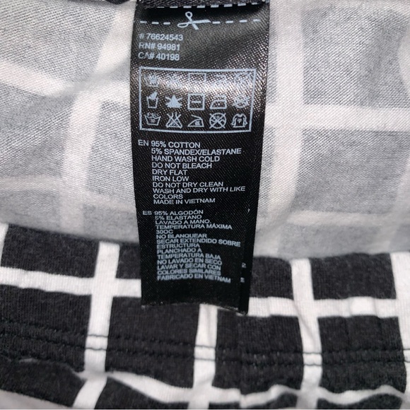 Forever 21 Grid Check Box Black White Retro Legging Dress Pants Women’s S - Picture 7 of 9